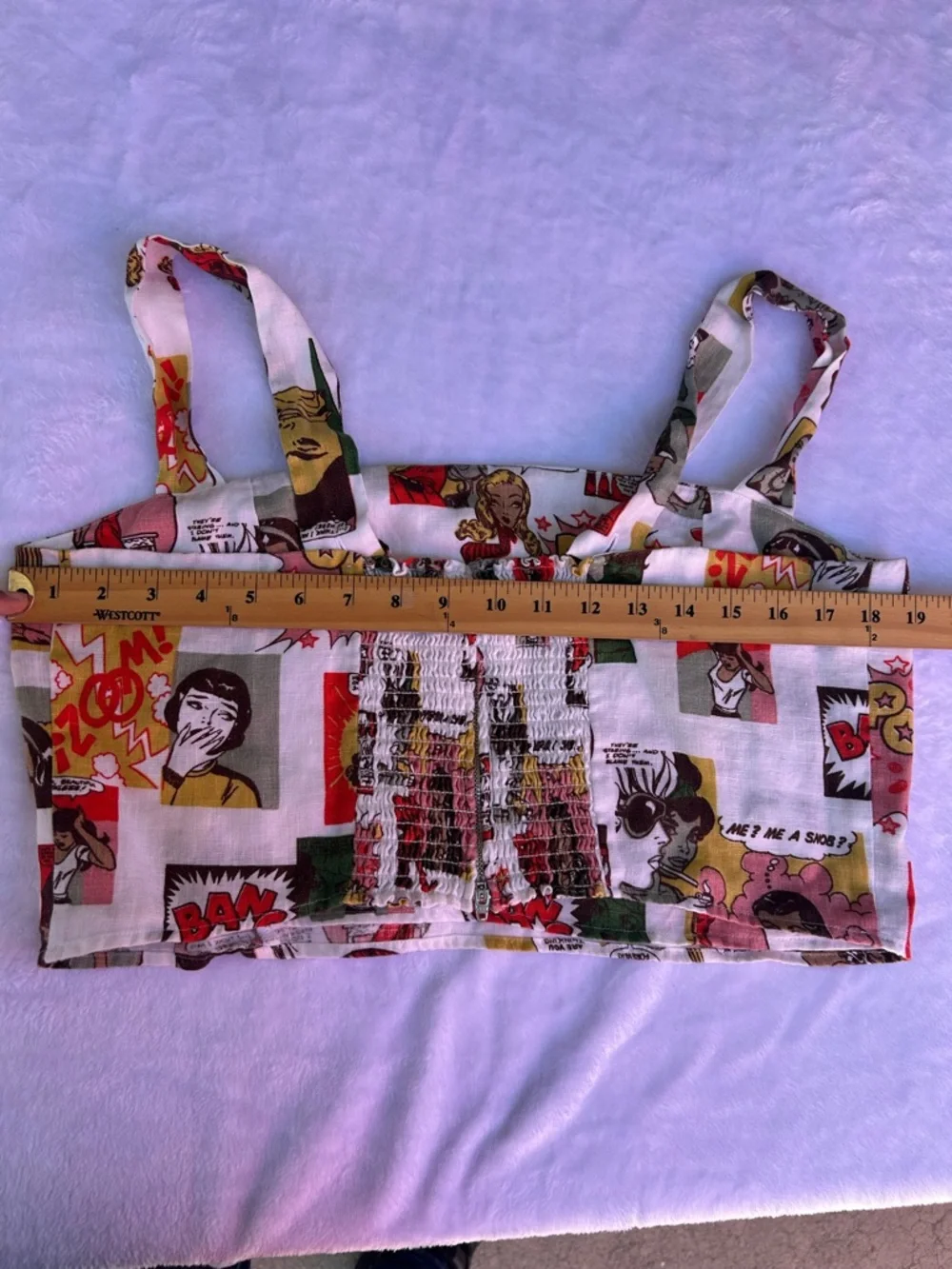 Reformation Comic Print Crop Top - Multicolor - Picture 9 of 16